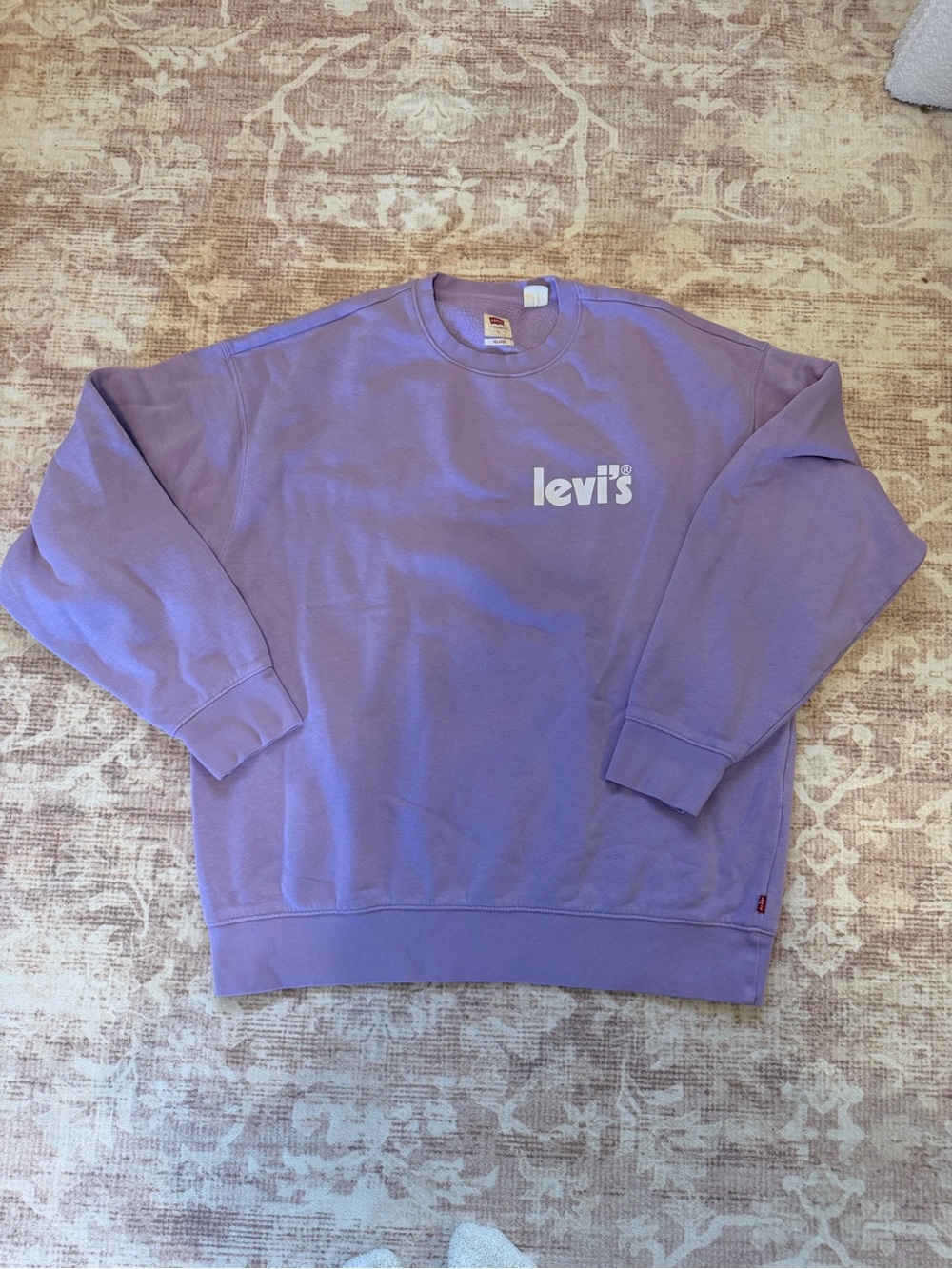 Levi's Lavender Crewneck Sweatshirt with White Logo